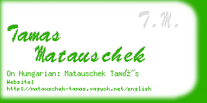 tamas matauschek business card